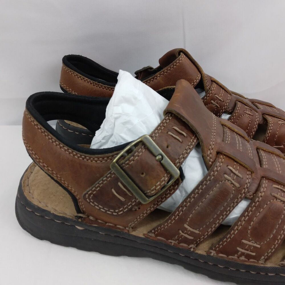 Journeys Fisherman Open Toe Sandals Brown Leather Y2K 90s Shoes Mens Size 10 M - Picture 3 of 13